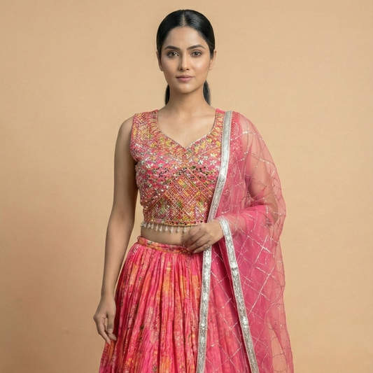 Trendy Crop top plazo set